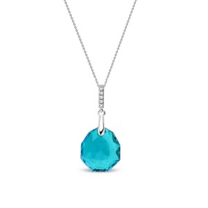 SPARK NASZYJNIK CALATHEA BLUE ZIRCON
