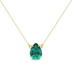 SPARK NASZYJNIK PARISO SINGLE EMERALD 